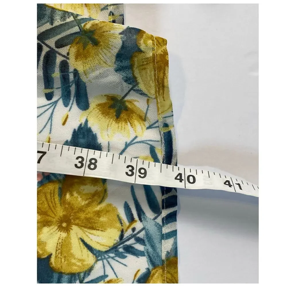 Grace & Emma Budding Romance Floral Short Sleeve Open Kimono Size M/L